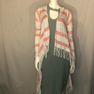 Sweet N Sinful, Beige/Pink Serape Sweater, Small